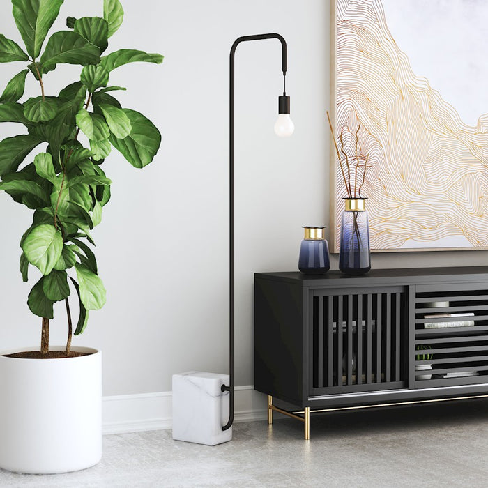 Zuo Modern Lancia Floor Lamp, Black