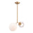 Zuo Modern Constance Ceiling Lamp, Brass - 56114
