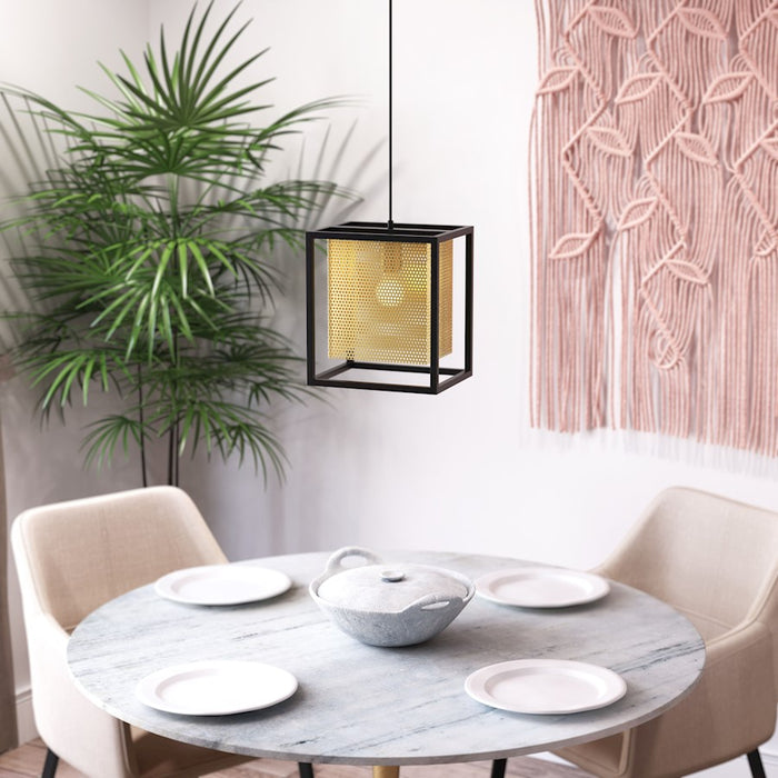 Zuo Modern Yves Ceiling Lamp, Gold/Black
