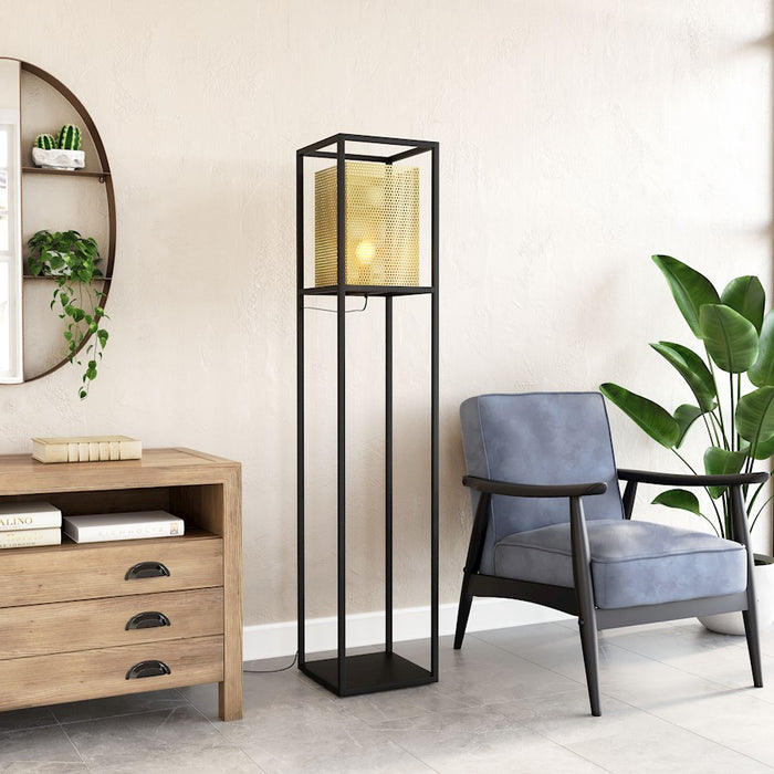 Zuo Modern Yves Floor Lamp, Gold/Black
