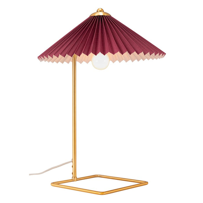Zuo Modern Charo Table Lamp, Red/Gold - 56137