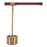 Zuo Modern Kippy Table Lamp, Brown/Brass