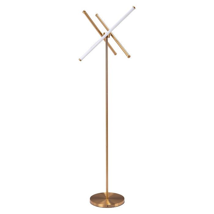 Zuo Modern Garza Floor Lamp, Brass