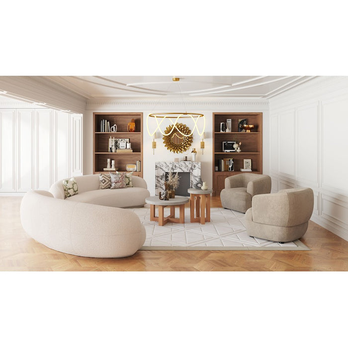 Zuo Modern Wiber Ceiling Lamp, Brass
