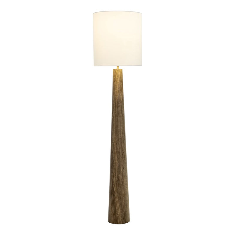 Zuo Modern Woonari Solar Floor Lamp, Brown/White - 56192