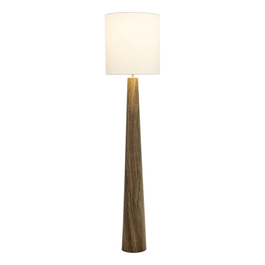 Zuo Modern Woonari Solar Floor Lamp, Brown/White - 56192