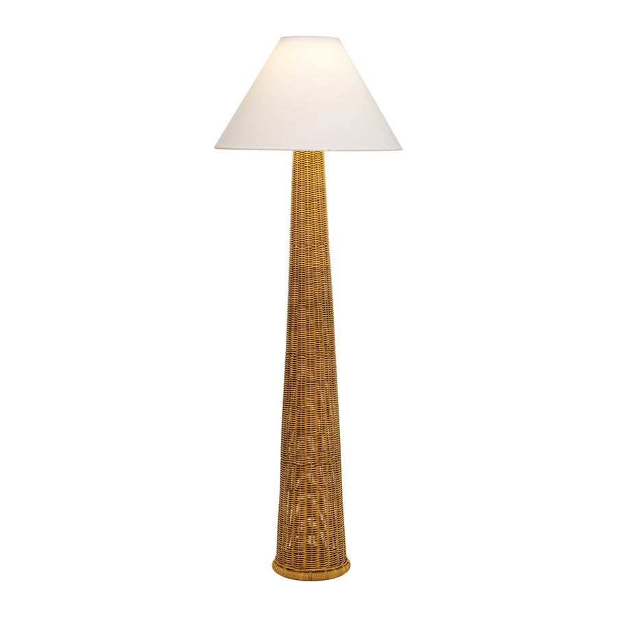 Zuo Modern Palmia Solar Floor Lamp, Natural/White - 56193