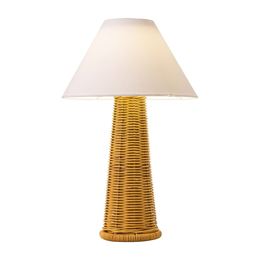 Zuo Modern Palmia Solar Table Lamp, Natural/White - 56194