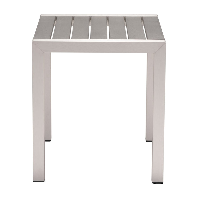 Zuo Modern Cosmopolitan Side Table, Gray/Silver
