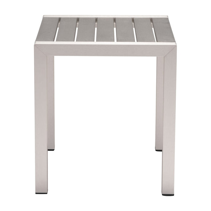 Zuo Modern Cosmopolitan Side Table, Gray/Silver