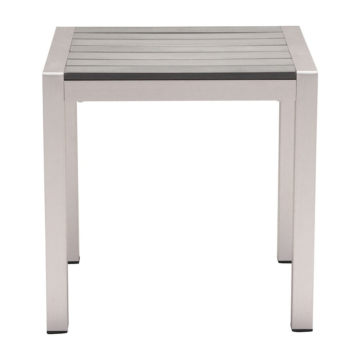 Zuo Modern Cosmopolitan Side Table, Gray/Silver