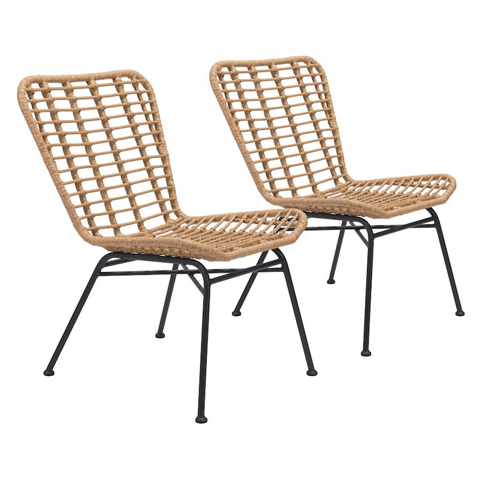 Zuo Modern Lorena Dining Chair Set of 2, Natural - 703945