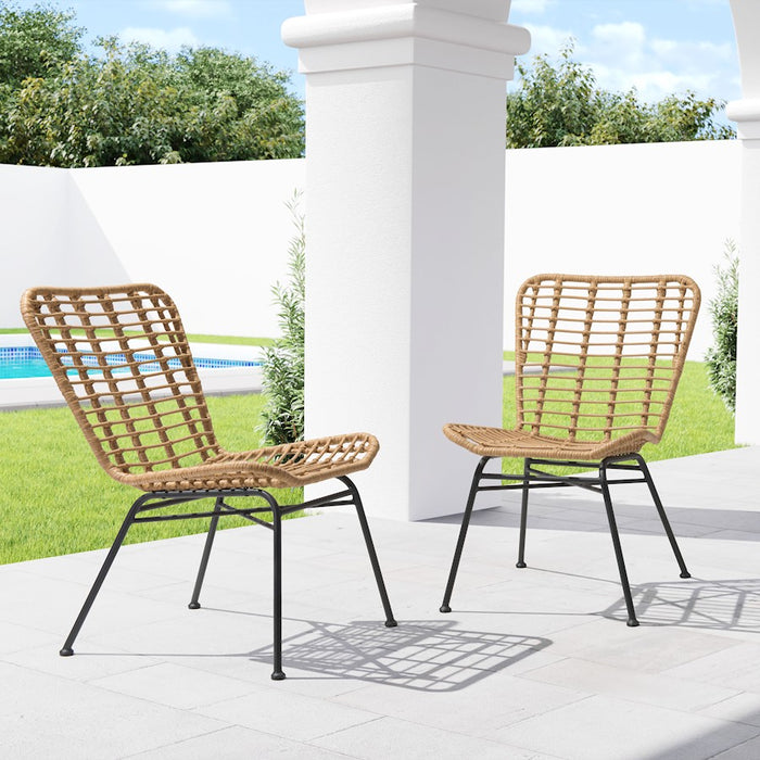 Zuo Modern Lorena Dining Chair Set of 2, Natural