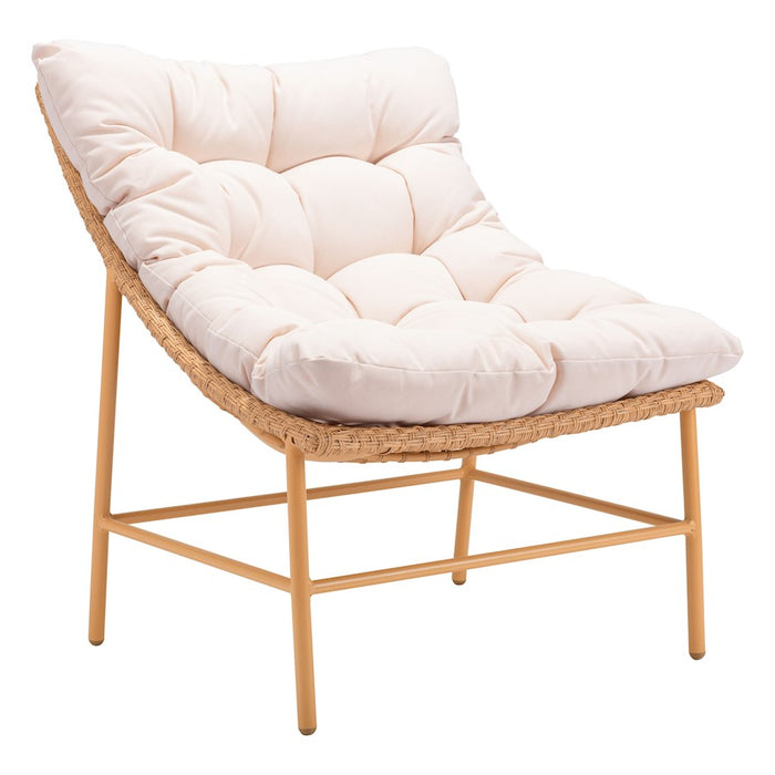 Zuo Modern Merilyn Accent Chair, Beige/Natural