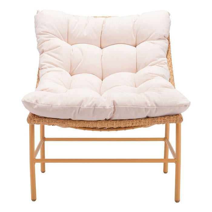 Zuo Modern Merilyn Accent Chair, Beige/Natural