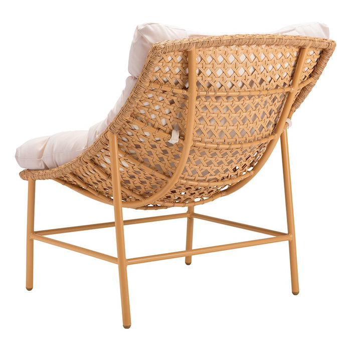 Zuo Modern Merilyn Accent Chair, Beige/Natural