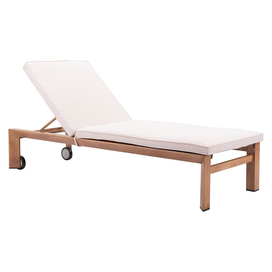 Zuo Modern Cozumel Lounge Chair, Beige/Natural - 703980