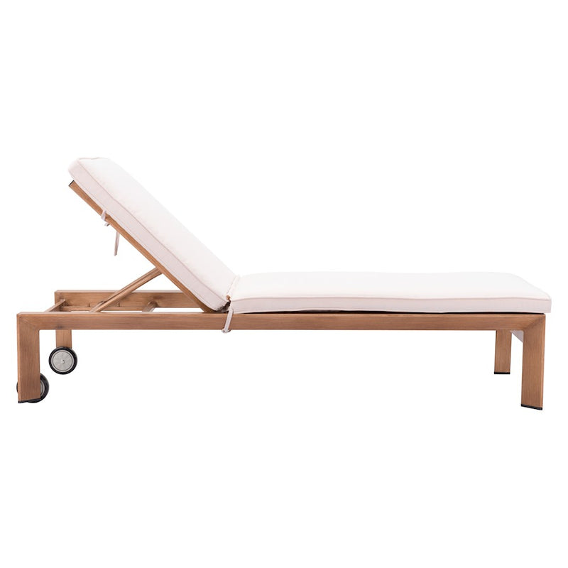Zuo Modern Cozumel Lounge Chair, Beige/Natural