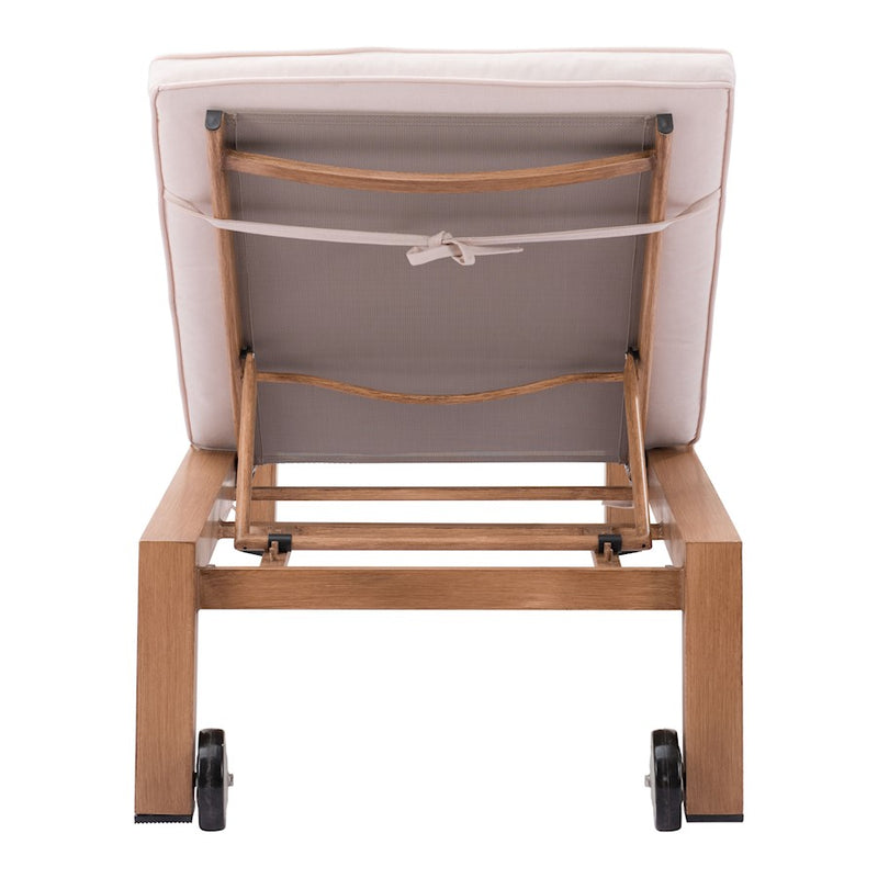 Zuo Modern Cozumel Lounge Chair, Beige/Natural