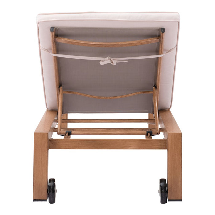 Zuo Modern Cozumel Lounge Chair, Beige/Natural