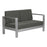 Zuo Modern Cosmopolitan Outdoor Sofa, Dark Gray