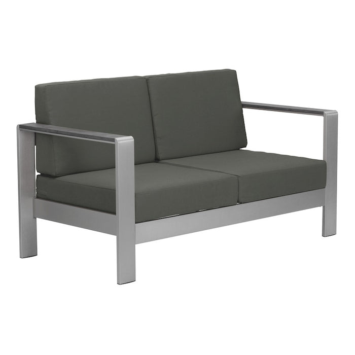 Zuo Modern Cosmopolitan Outdoor Sofa, Dark Gray