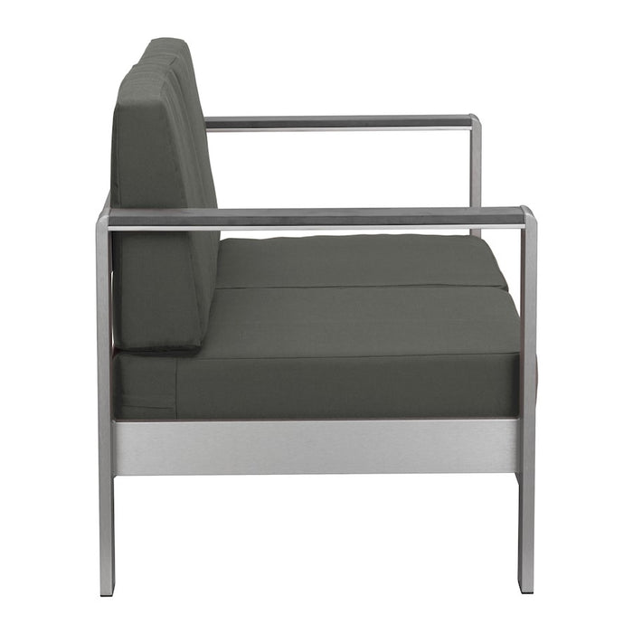 Zuo Modern Cosmopolitan Outdoor Sofa, Dark Gray