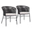 Zuo Modern Freycinet Dining Chair Set of 2, Black - 703987