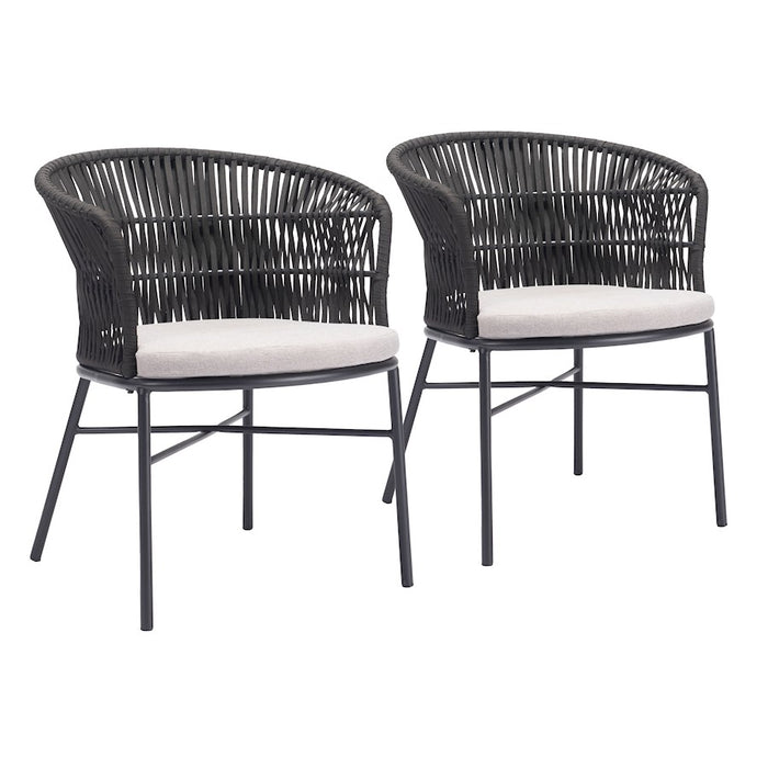 Zuo Modern Freycinet Dining Chair Set of 2, Black - 703987