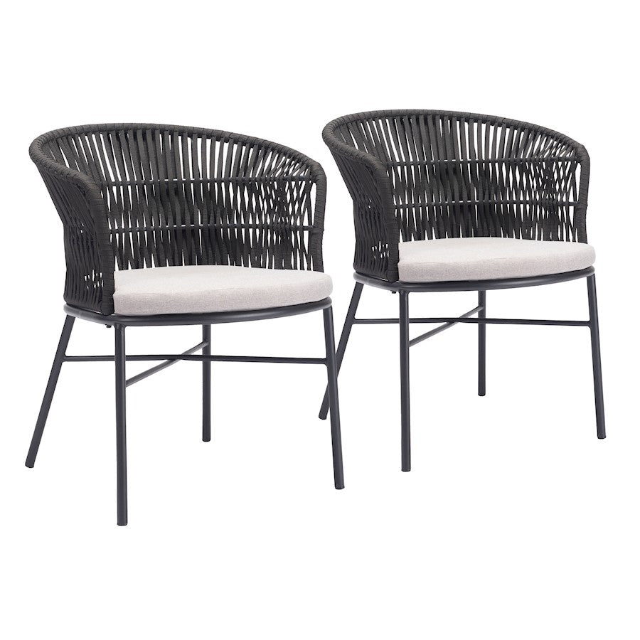 Zuo Modern Freycinet Dining Chair Set of 2, Black - 703987