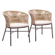 Zuo Modern Freycinet Dining Chair Set of 2, Natural - 703988