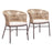 Zuo Modern Freycinet Dining Chair Set of 2, Natural - 703988