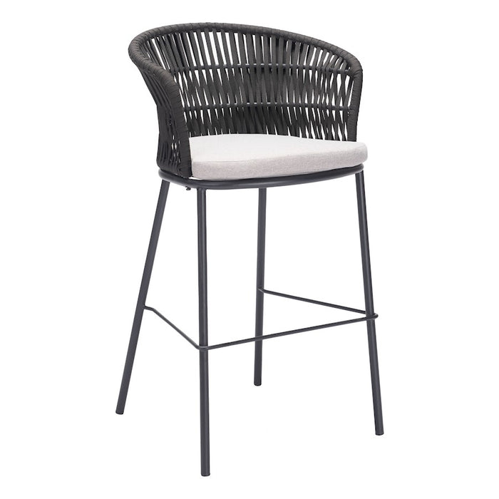 Zuo Modern Freycinet BarStool Set of 2, Black