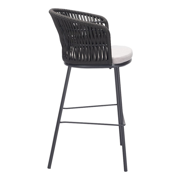 Zuo Modern Freycinet BarStool Set of 2, Black