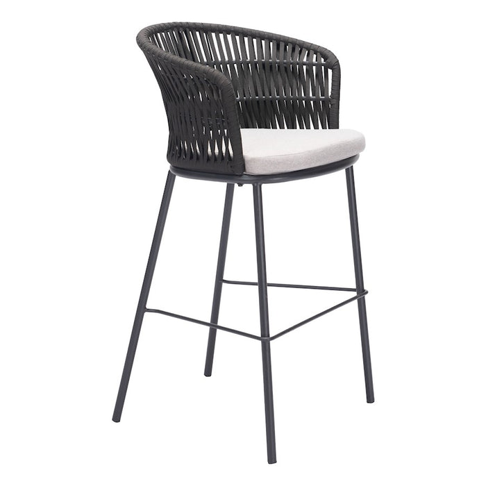 Zuo Modern Freycinet BarStool Set of 2, Black