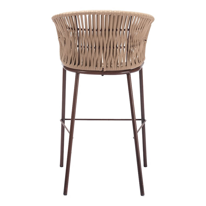 Zuo Modern Freycinet BarStool Set of 2, Natural