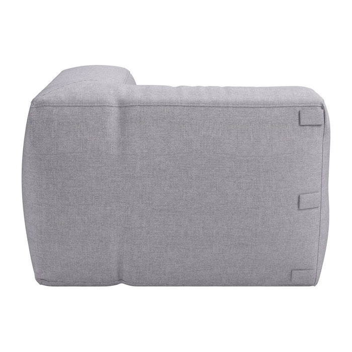 Zuo Modern Luanda Corner Chair, Gray