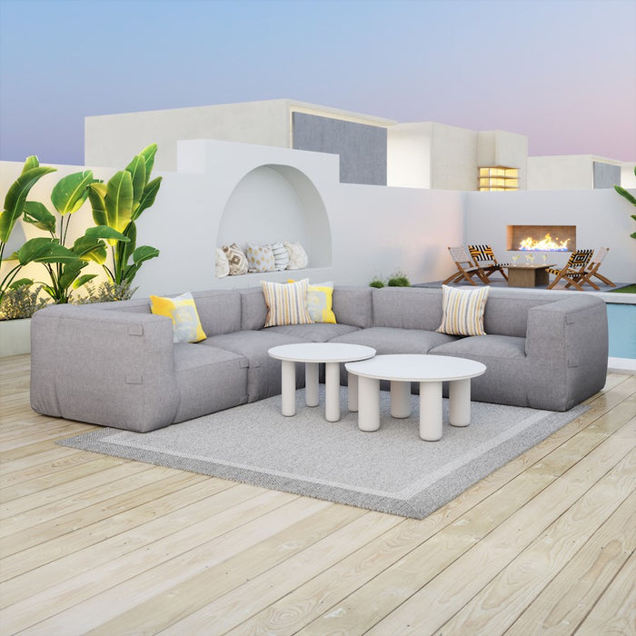 Zuo Modern Luanda Corner Chair, Gray