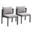 Zuo Modern Horizon Dining Chair Set of 2, Gray - 704008