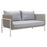 Zuo Modern Frais Loveseat, Gray