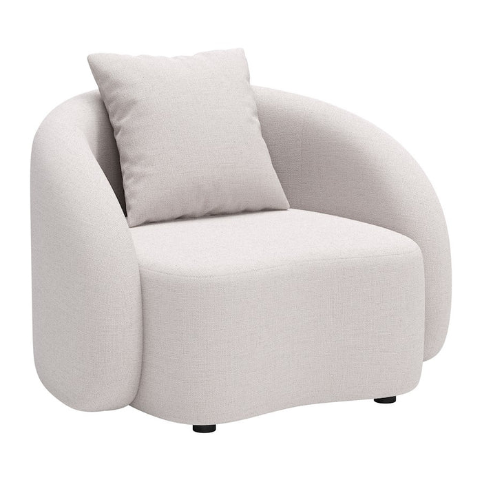 Zuo Modern Sunny Isles Accent Chair, Beige - 704017