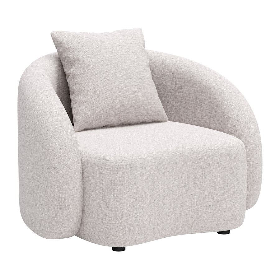 Zuo Modern Sunny Isles Accent Chair, Beige - 704017