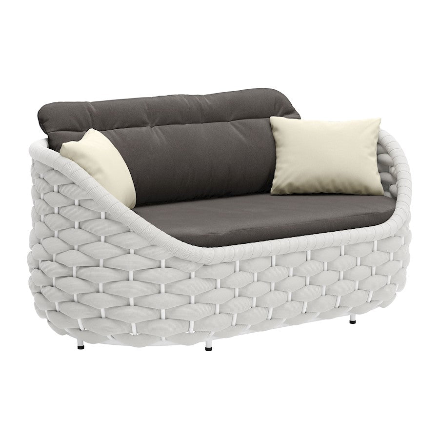 Zuo Modern Coral Reef Loveseat, Gray - 704026