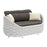 Zuo Modern Coral Reef Loveseat, Gray
