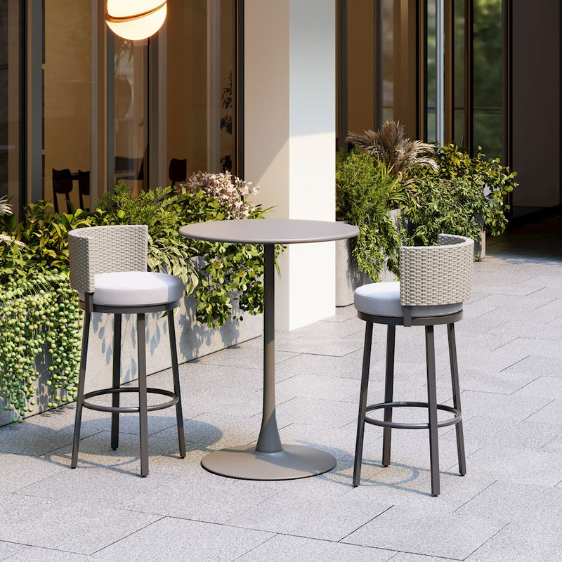 Zuo Modern Midnight Wave BarStool, White