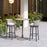Zuo Modern Midnight Wave BarStool, White
