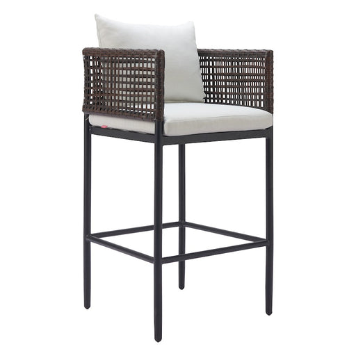 Zuo Modern Palm Paradise BarStool, Gray - 704028