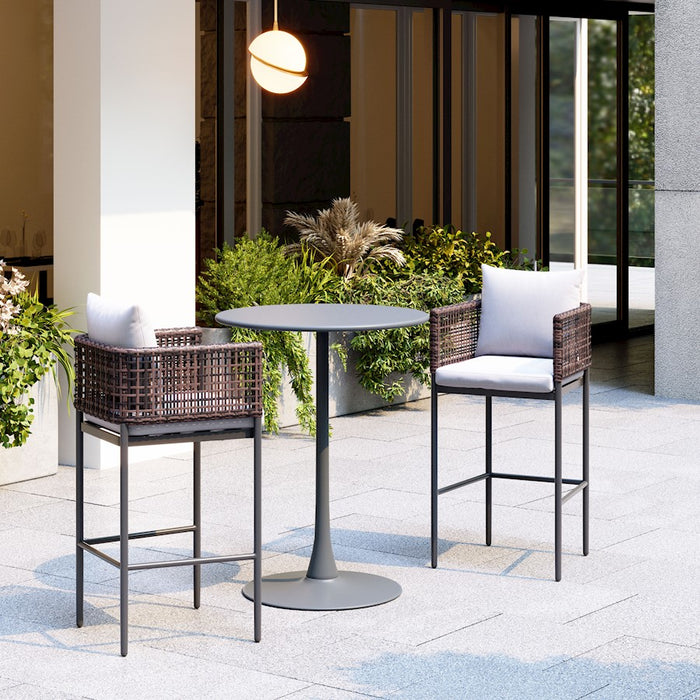 Zuo Modern Palm Paradise BarStool, Gray
