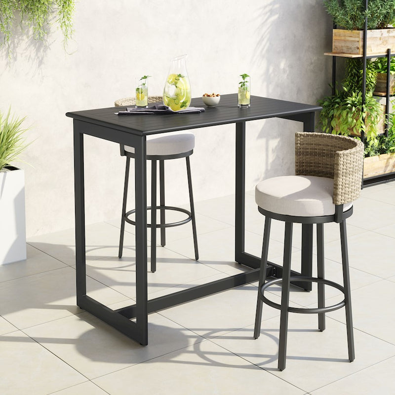 Zuo Modern Midnight Wave Bar Table, Black