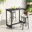 Zuo Modern Midnight Wave Bar Table, Black